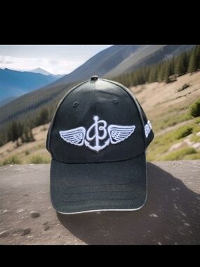 Breitling Watches Black And White Embroidered Adjustable Hat Cap Since 1884 OS